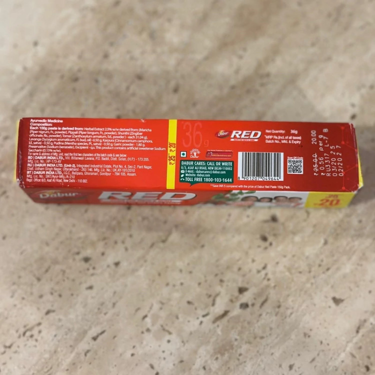 خمیردندان هندی ۳۶ گ- Dabur Red